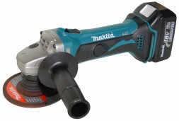 Аккумуляторная угловая шлифовальная машинка Makita BGA 452 RFE