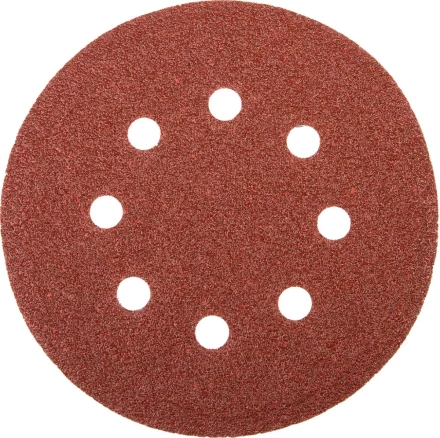 Круг шлифовальный универсальный STAYER "MASTER" из абразивной бумаги на велкро основе, 8 отверстий, Р40, 115мм, 5шт 35450-115-040 купить в Когалыме