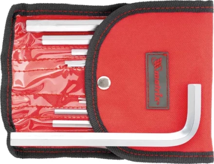 Набор ключей шестигранных имбусовых HEX, 1,5–12 мм, CrV,  10 шт., короткие,  сатин., чехол  MATRIX 12309 купить в Когалыме