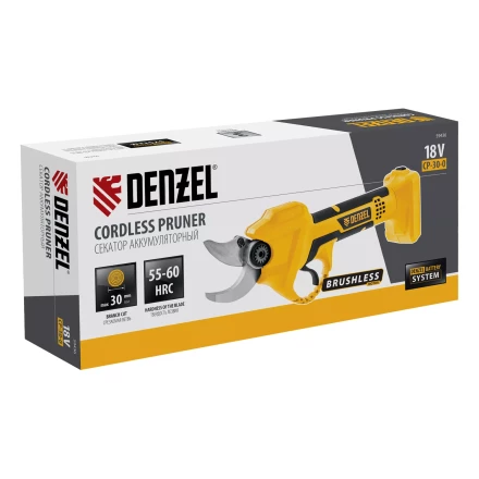Секатор аккумуляторный Denzel CP-30-0, 18В Li-Ion 59436 купить в Когалыме