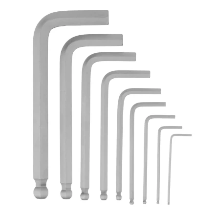 Набор ключей имбусовых, HEX, 1,5-10 мм, CrV, 9 шт., с шаром Сибртех 123627 купить в Когалыме