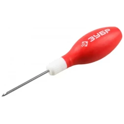 Шило ЗУБР "МАСТЕР" сапожное, эргономичная обрезиненная рукоятка, длина 60мм, d 3мм 09570-3