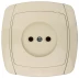 Розетка СВЕТОЗАР "CITY LIGHT" одинарная в сборе, без заземления, цвет бежевый, 16А/~250В SV-54200-B купить в Когалыме