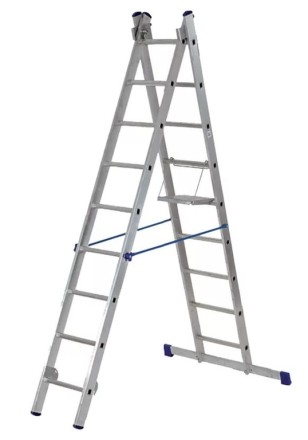 Лестница 2-х секционная алюминиевая 2*9 1013297 купить в Когалыме