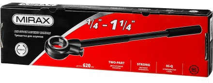 Трещотка MIRAX с удлинителем для клуппов, 1/4&quot; - 1 1/4&quot;, длина 620мм 28245 купить в Когалыме