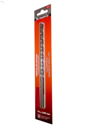 Сверло по бетону, 10 х 200 мм, 3-гранный хвостовик  MATRIX 70711 купить в Когалыме