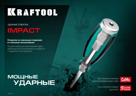 Набор ударных отверток IMPACT 25025 купить в Когалыме