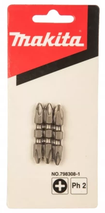 Биты Makita PH2 45мм 3шт, 2-х сторонние (798308-1) купить в Когалыме