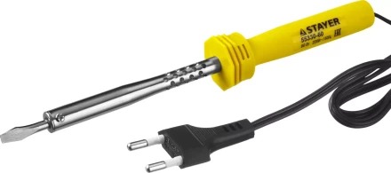 Паяльник STAYER "STANDARD" с пластмассовой рукояткой и долговечным жалом, 60 Вт, клин 55330-60 купить в Когалыме