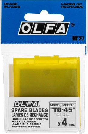 Лезвие OLFA специальное, для скребка &quot;TB-45&quot;, 4-х стороннее лезвие с 3-мя типами режущей кромки, 45 мм / 4 шт OL-TB-45 купить в Когалыме