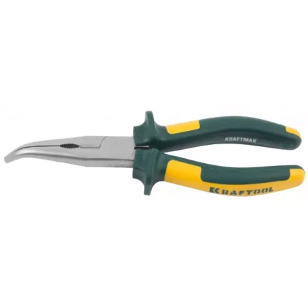 Тонкогубцы KRAFTOOL"KRAFT-MAX",изогнутые,Cr-Mo,маслобензост двухкомп рукоятки,шарнирное соединение с повыш износост,200мм 22011-4-20 купить в Когалыме