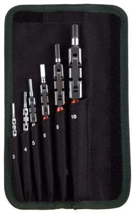 Набор ключей имбусовых KRAFTOOL "INDUSTRIE", Cr-Mo сталь(S2), шарнирная конструкция, HEX, 6шт, в чехле 27450-H6 купить в Когалыме