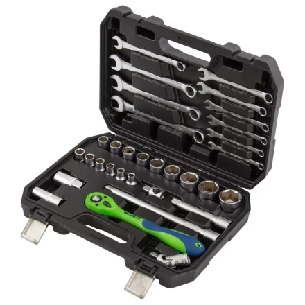 Набор инструментов 32 предмета, CrV, 1/2" Сибртех 13527 купить в Когалыме