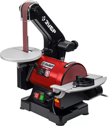 ЗУБР d 125 мм, 25 х 762 мм лента, 350 Вт, тарельчато - ленточный шлифовальный станок (СШЛ-350) купить в Когалыме