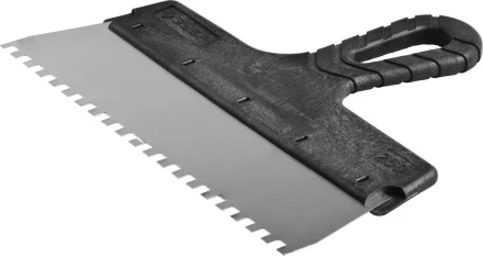 Шпатель ЗУБР "МАСТЕР" ФАСАДНЫЙ, нержавеющее полотно, 250мм, зуб 6х6мм 10078-25-06 купить в Когалыме