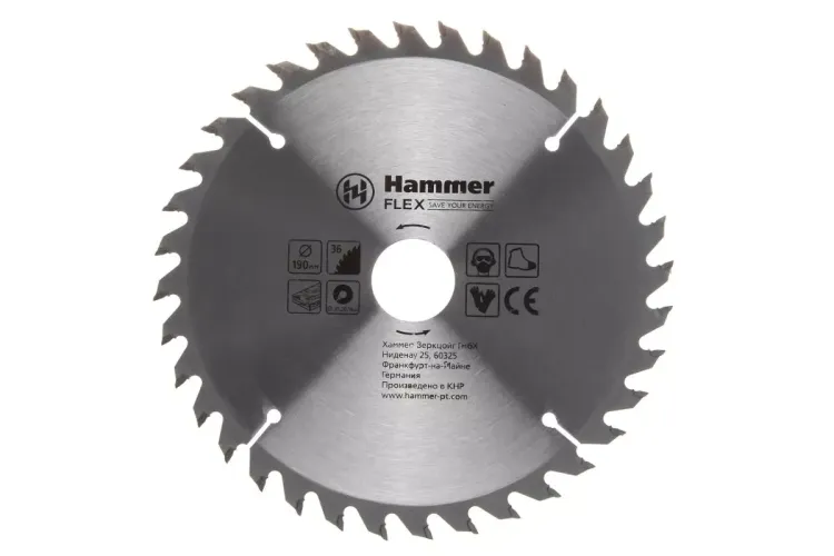 Диск пильный твердосплавный HAMMER Ф190х30мм 36зуб. купить в Когалыме