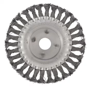 Щетка для УШМ 150 мм посадка 22,2 мм плоская крученая металлическая проволока СИБРТЕХ 746347 купить в Когалыме