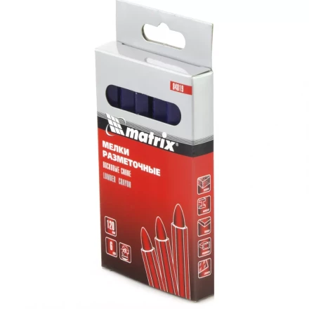 Мелки разметочные восковые синие 120мм коробка 6штук MATRIX 84819 купить в Когалыме
