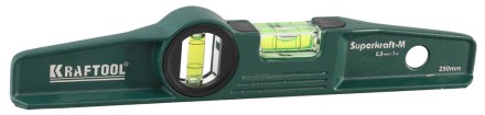 Уровень KRAFTOOL &quot;SUPERKRAFT-M&quot; литой, 2 ампулы, 0,5 мм/м, 250 мм 34717-025 купить в Когалыме