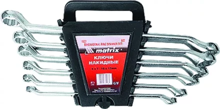 Набор ключей накидных 6–22 мм CR-V 8 шт. полированный хром MATRIX 15332 купить в Когалыме
