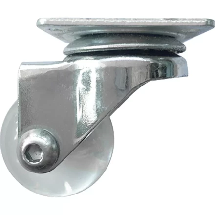 Колесо ПУ прозрачное поворотное d-35 мм, крепление платформенное Сибртех 68731 купить в Когалыме