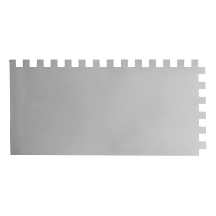 Гладилка из нержавеющей стали, 280 х 130 мм, зеркальная полировка, пластмассовая ручка, зуб 10 х 10 мм Matrix 86783 купить в Когалыме