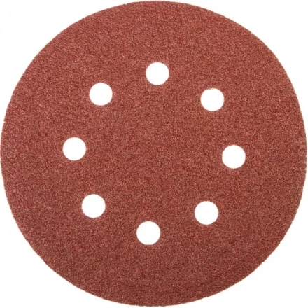 Круг шлифовальный универсальный STAYER "MASTER" из абразивной бумаги на велкро основе, 8 отверстий, Р40, 125мм, 5шт 35452-125-040 купить в Когалыме