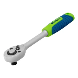 Ключ-трещотка 1/2" Сибртех, 45 зубьев, с быстрым сбросом, матовый хром 14023