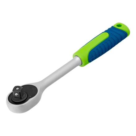 Ключ-трещотка 1/2" Сибртех, 45 зубьев, с быстрым сбросом, матовый хром 14023 купить в Когалыме