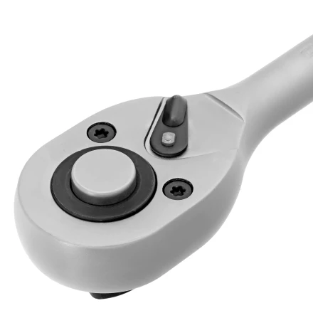 Ключ-трещотка 1/2" Сибртех, 45 зубьев, с быстрым сбросом, матовый хром 14023 купить в Когалыме