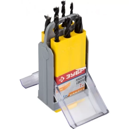 ЗУБР. Набор сверл по дереву, в супер боксе, 4-5-6-7-8-9-10 мм 29421-H7-SB купить в Когалыме