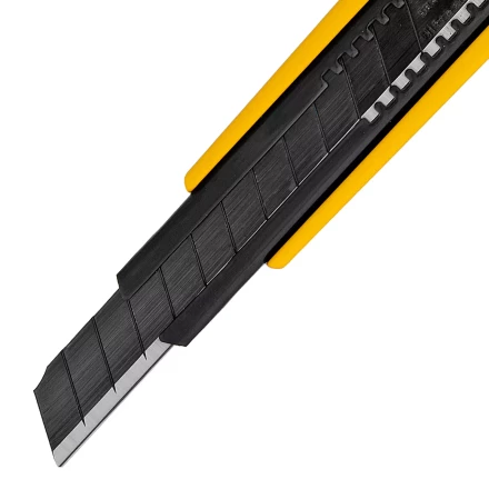 Нож Denzel, 9 мм, сменное лезвие, SK4, алюминиевый корпус, торцевой зажим, 78901 купить в Когалыме