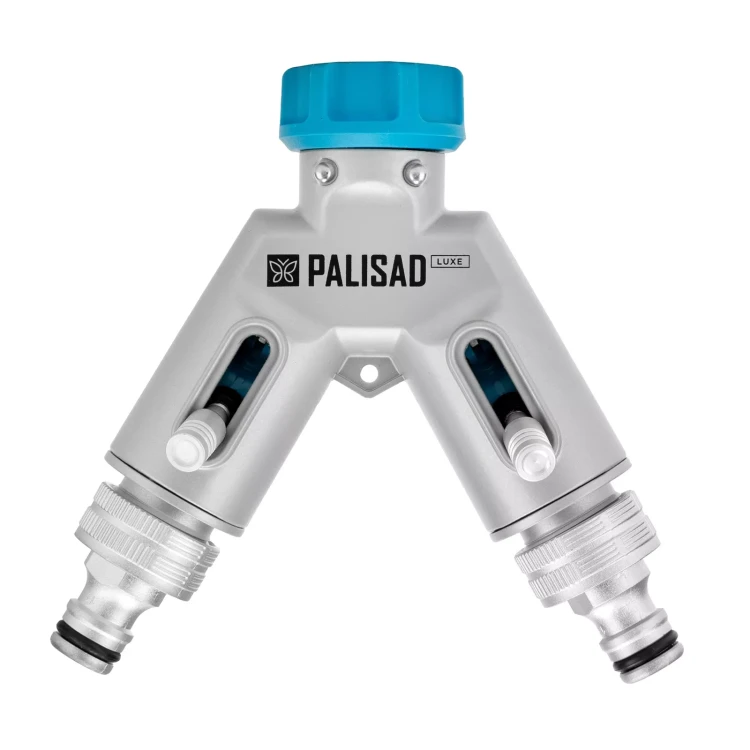 Разветвитель двухканальный Palisad 65832, с внутренней резьбой 3/4",алюминий, LUXE купить в Когалыме