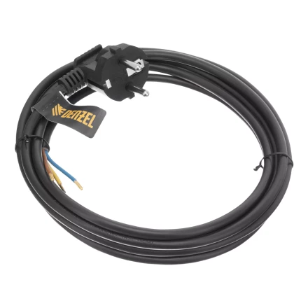 Шнур сетевой Denzel Energy Series, ПВС, 3 м, 3 x 1 мм, с неразборной вилкой, черный, 3 м, 37667 купить в Когалыме