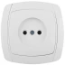 Розетка СВЕТОЗАР "CITY LIGHT" одинарная в сборе, без заземления, цвет белый, 16А/~250В SV-54200-W купить в Когалыме