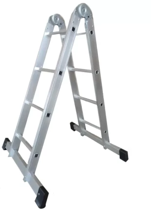 Лестница 2-х секционная алюминиевая шарнирная 2*3 1013312 купить в Когалыме