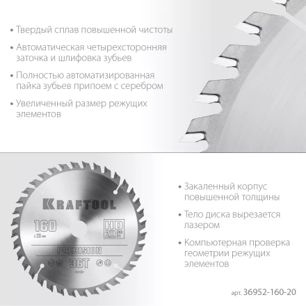 Диск пильный PRECISION, повышенный ресурс 36952-160-20 купить в Когалыме
