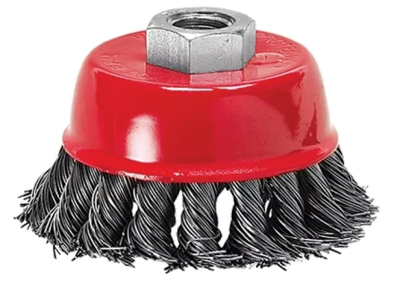Щетка для УШМ, 150 мм, М14, "чашка", крученая металлическая проволока  MATRIX 74629 купить в Когалыме