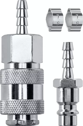 Набор переходников KRAFTOOL елочка - рапид штуцер  +  рапид муфта - елочка 06599-06-H купить в Когалыме