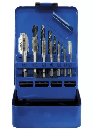 Набор сверл (2,5-10,2) метчиков (М3-М12) 15 предметов СИБРТЕХ 77305 купить в Когалыме