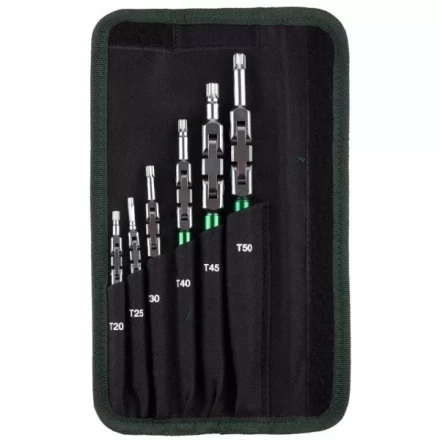 Набор ключей имбусовых KRAFTOOL "INDUSTRIE", Cr-Mo сталь(S2), шарнирная конструкция, TORX, 6шт, в чехле 27453-H6 купить в Когалыме