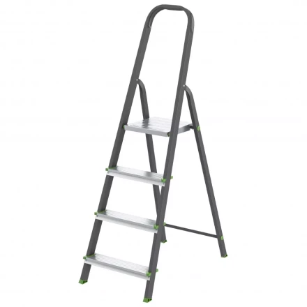 Стремянка 4 ступени стальной Профиль алюминиевые ступени Россия Сибртех 97954 купить в Когалыме