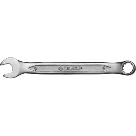 Ключ ЗУБР "МАСТЕР" гаечный комбинированный, Cr-V сталь, хромированный, 9мм 27087-09 купить в Когалыме