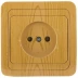 Розетка СВЕТОЗАР "ГАММА" без заземления, одинарная, цвет ольха, 16А/~250В SV-54100-A купить в Когалыме