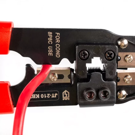 Кримпер многофункциональный КВТ JT-210 со встроенным модулем для обжима RJ-45 (84824) купить в Когалыме