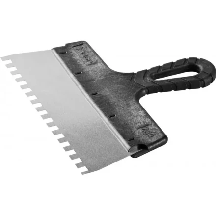 Шпатель ЗУБР "МАСТЕР" ФАСАДНЫЙ, нержавеющее полотно, 250мм, зуб 8х8мм 10078-25-08 купить в Когалыме