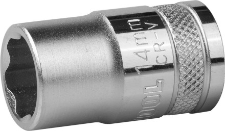 Торцовая головка KRAFTOOL &quot;INDUSTRIE QUALITAT&quot;, Cr-V, SUPER-LOCK, хромосатинированная, 1/2&quot;, 14 мм 27801-14_z01 купить в Когалыме