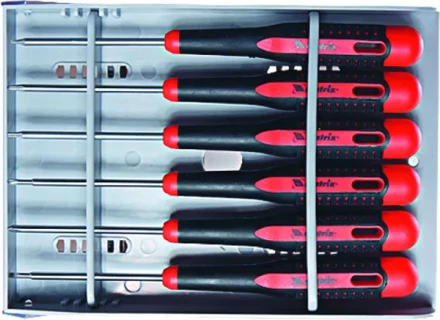 Набор отверток для точных работ Fusion 2-компонентная рукоятка 6 шт в пластиковом пенале Matrix 13361 купить в Когалыме