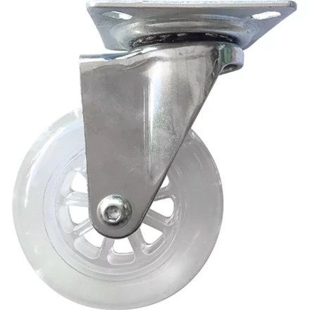 Колесо ПУ прозрачное поворотное d-75 мм, крепление платформенное Сибртех 68733 купить в Когалыме