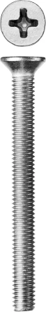Винт ЗУБР "МАСТЕР" DIN 965, класс прочности 4.8, оцинкованный, M5x50мм, 5кг 303110-05-050 купить в Когалыме